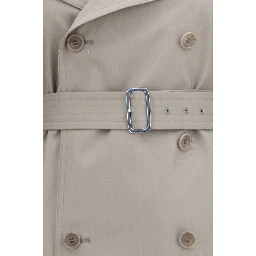 Gray Cotton Trench Coat