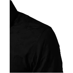Black MARTINI Cotton Slim Dress Formal Shirt