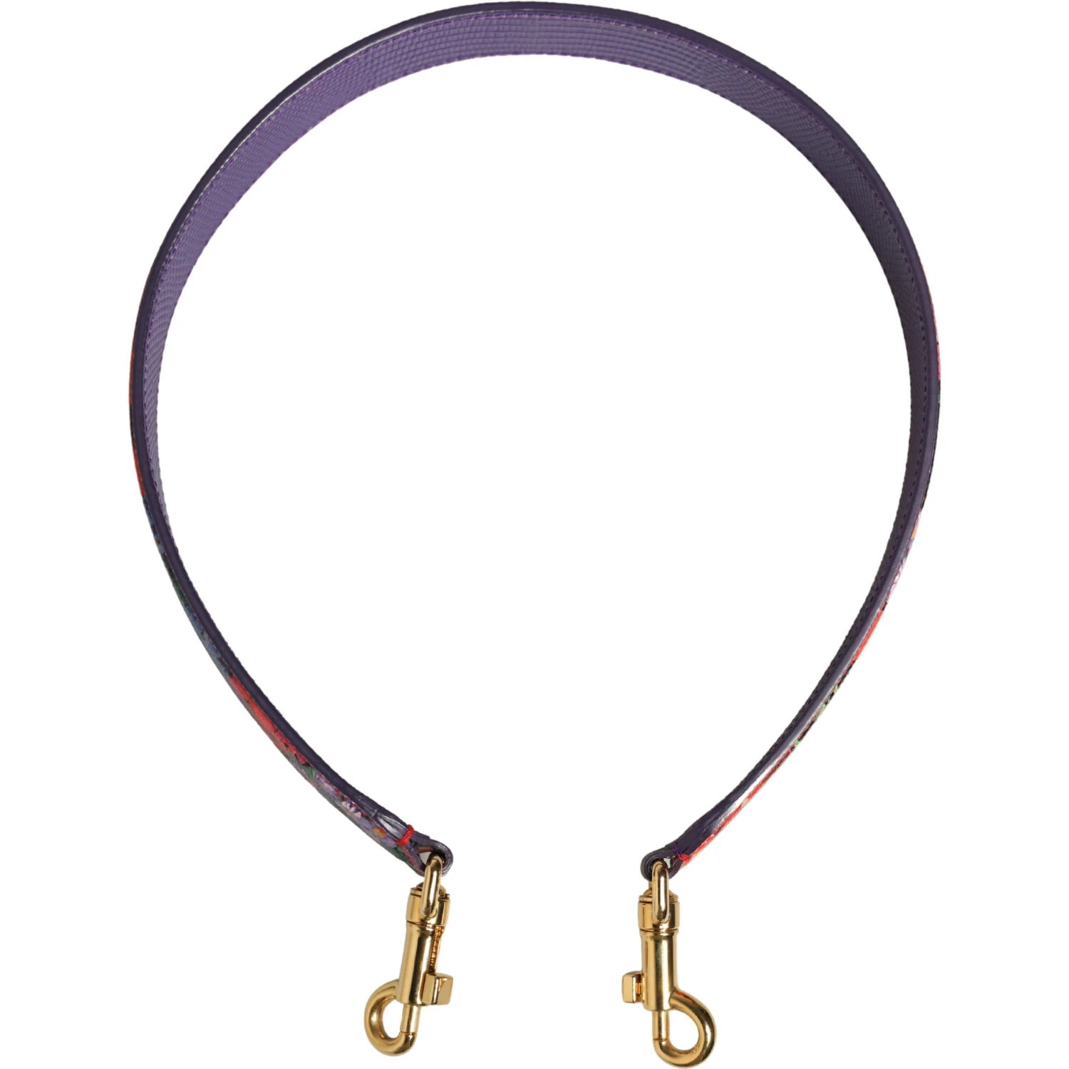 Multicolor Floral Leather Bag Accessory Shoulder Strap