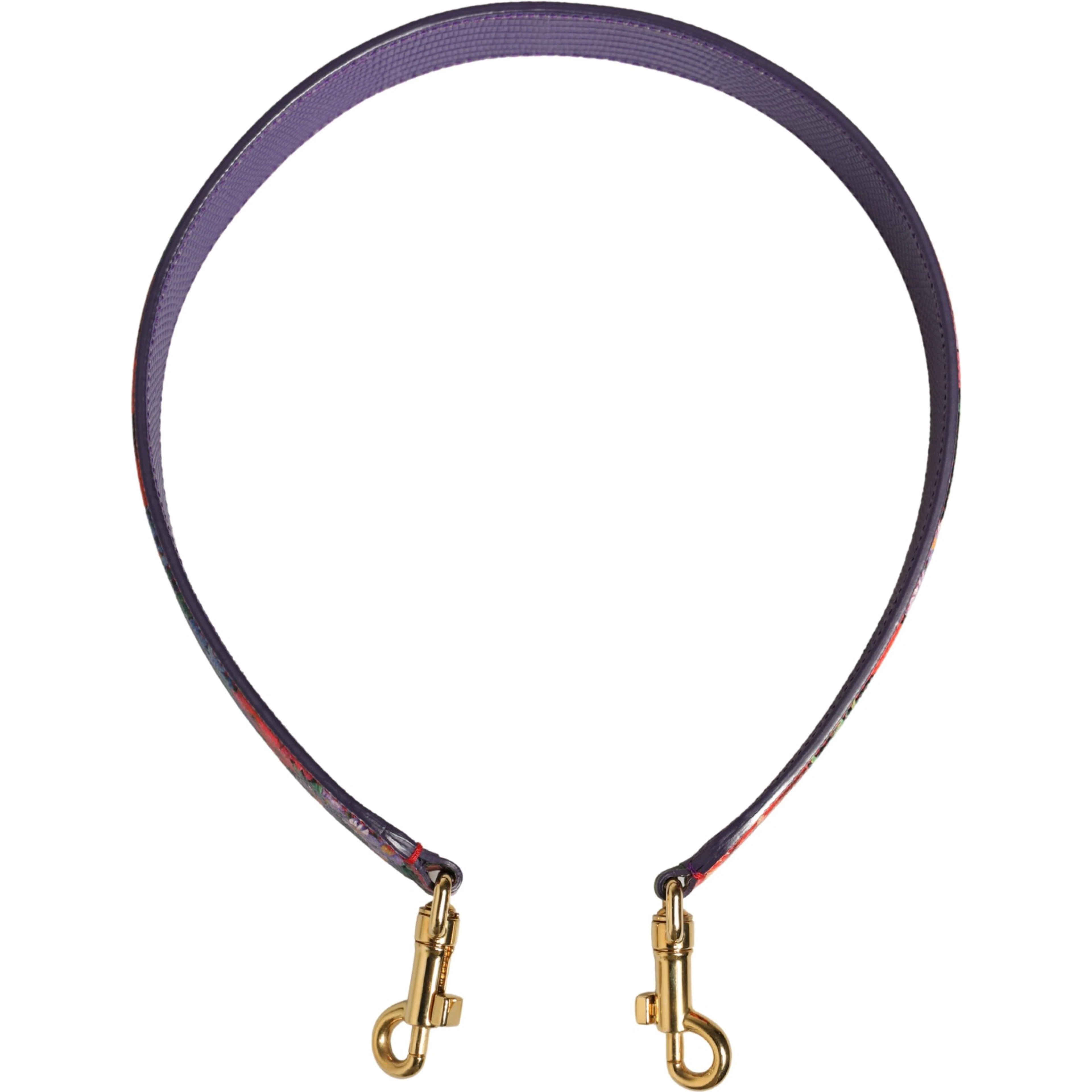 Multicolor Floral Leather Bag Accessory Shoulder Strap