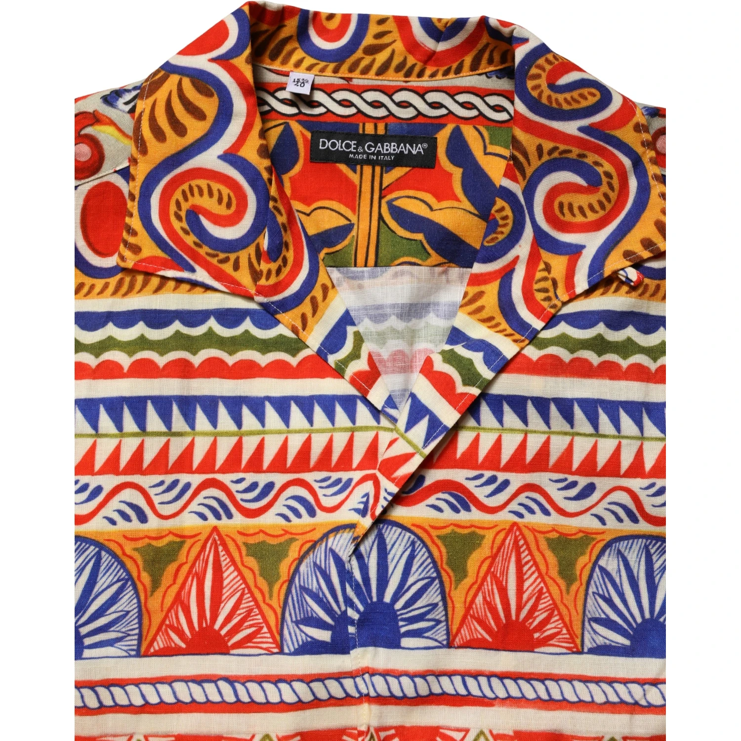 Multicolor Sicilian Carretto Twill Cotton Men Shirt
