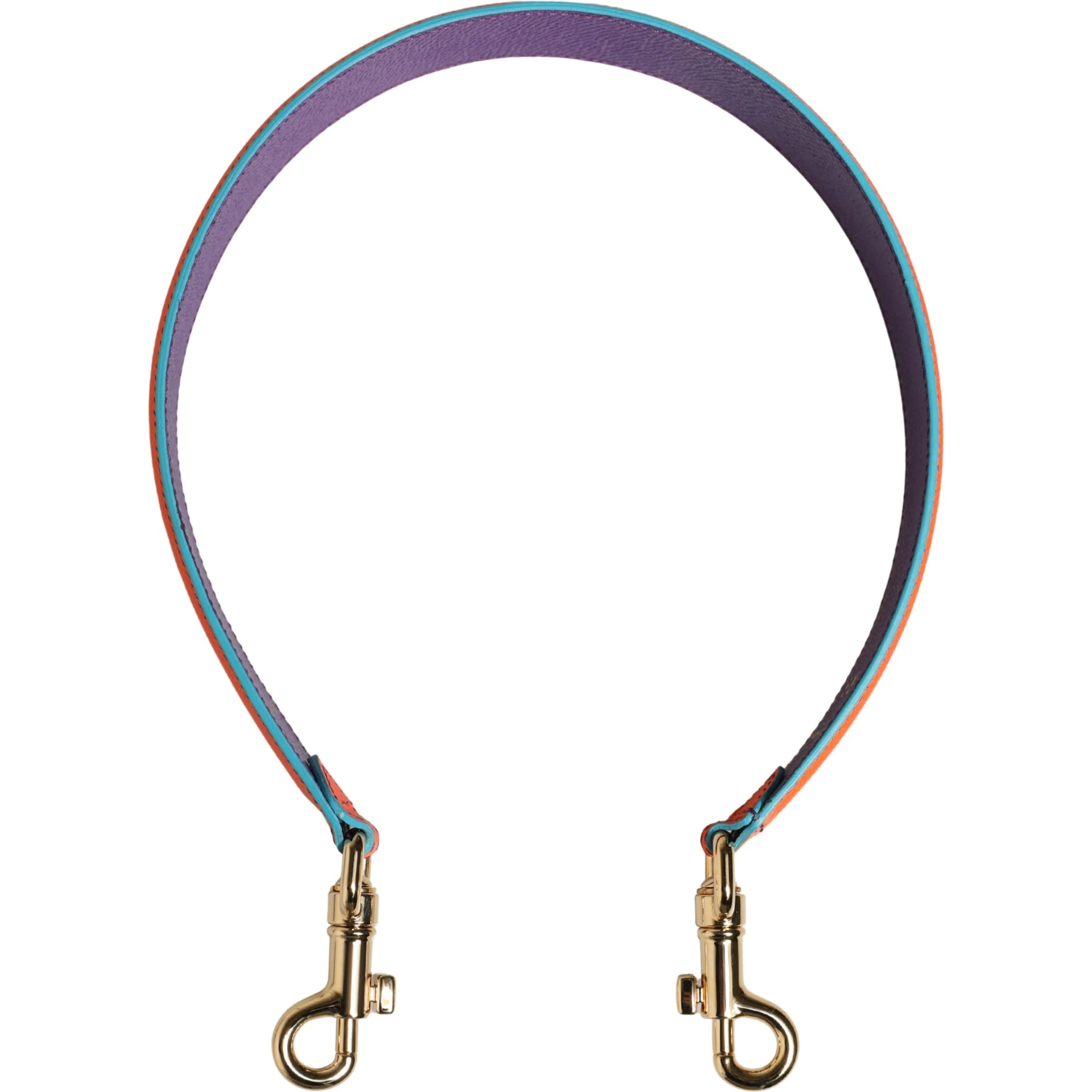 Orange Purple Calf Leather Bag Accessory  Shoulder Strap