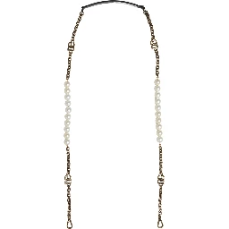 Black Leather Gold Chain Bag Accessory Shoulder Strap