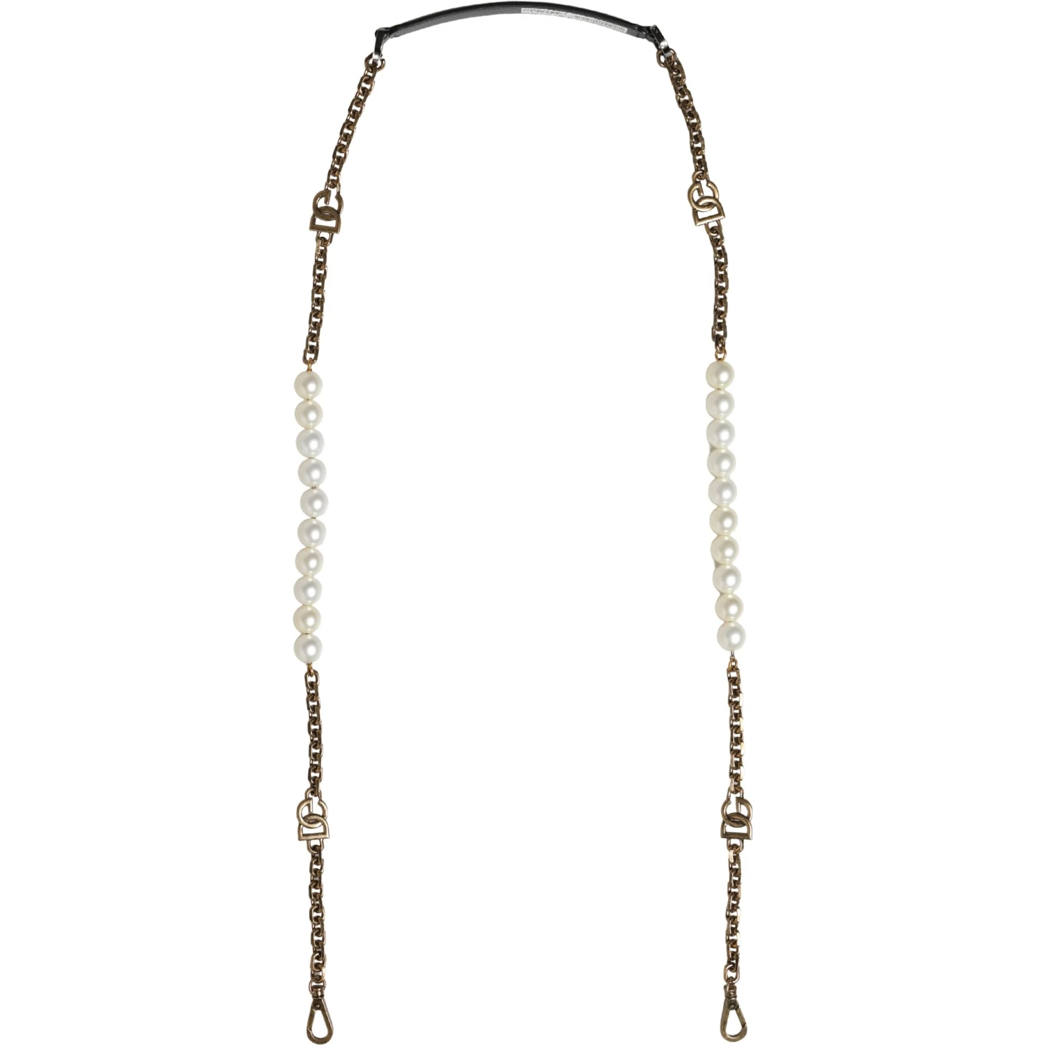 Black Leather Gold Chain Bag Accessory Shoulder Strap