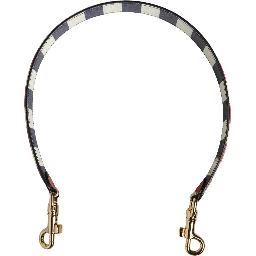 Multicolor Leather Striped Bag Accessory Shoulder Strap