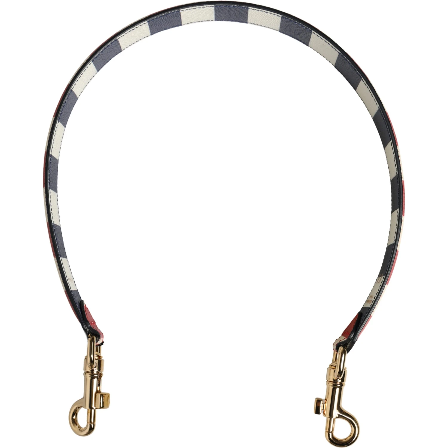 Multicolor Leather Striped Bag Accessory Shoulder Strap