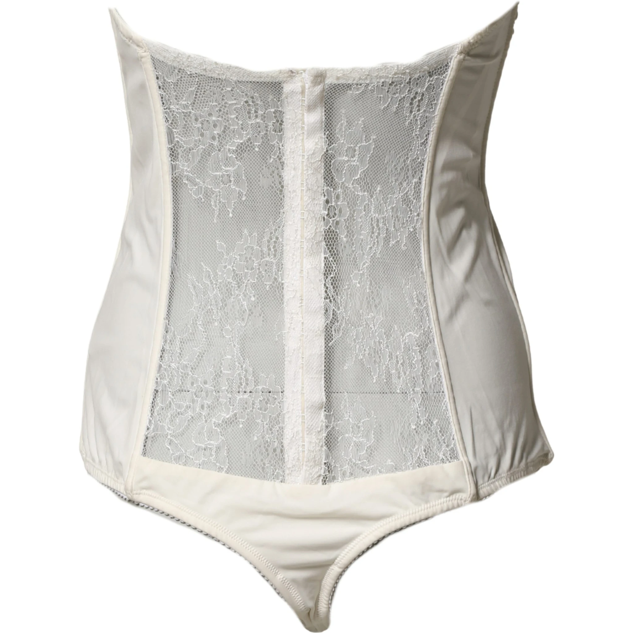 Off White Strapless One Piece Swimsuit Swimwear