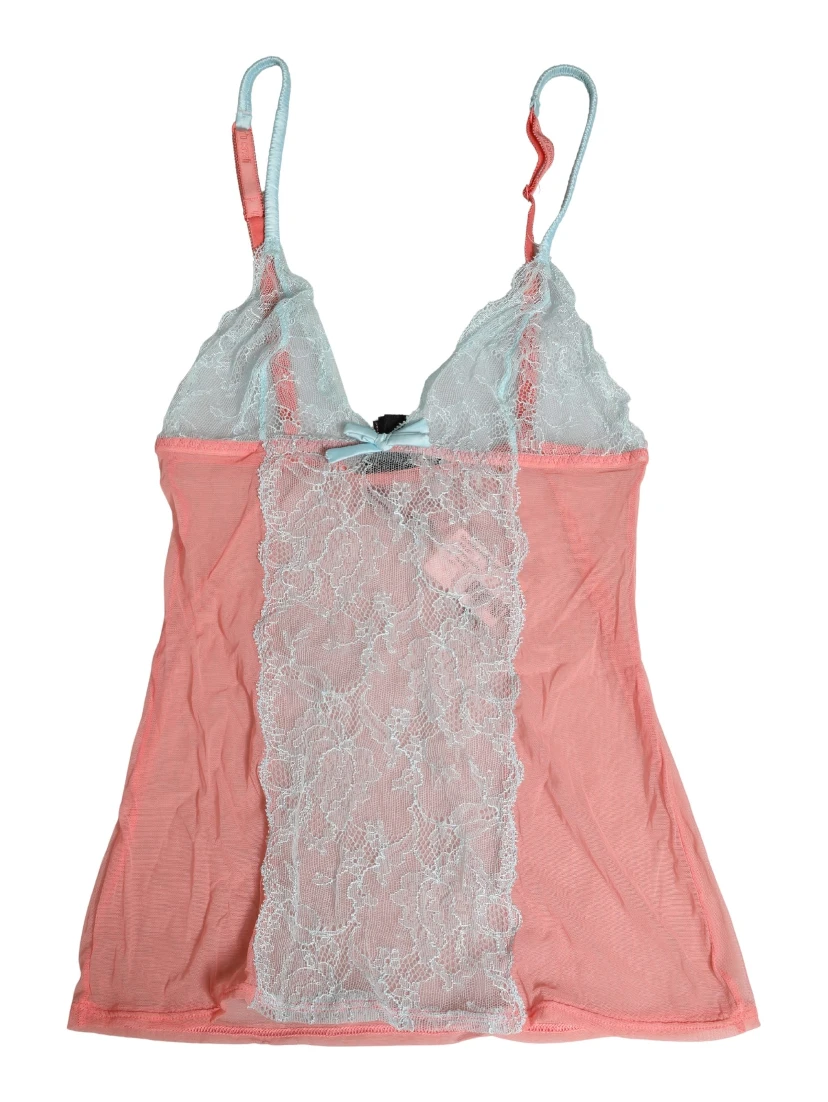 Multicolor Sheer Lace Lingerie Chemise Top Underwear