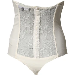 Off White Strapless One Piece Swimsuit Swimwear