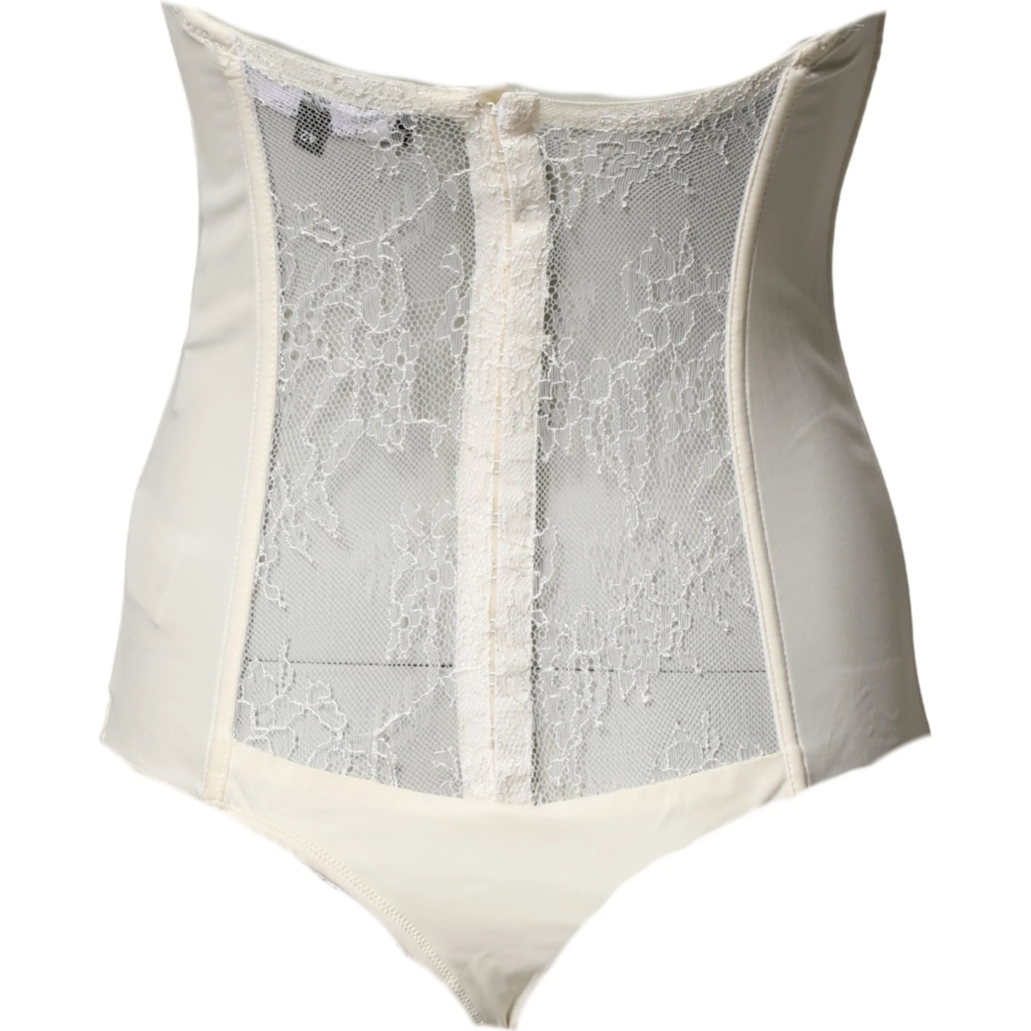 Off White Strapless One Piece Swimsuit Swimwear