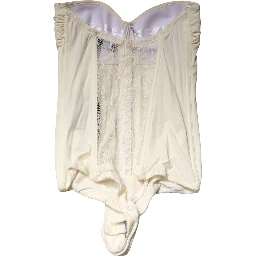 Off White Strapless One Piece Swimsuit Swimwear