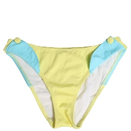 Yellow Blue Bandeau Top Bikini Bottom 2 Piece Swimwear
