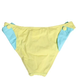 Yellow Blue Bandeau Top Bikini Bottom 2 Piece Swimwear