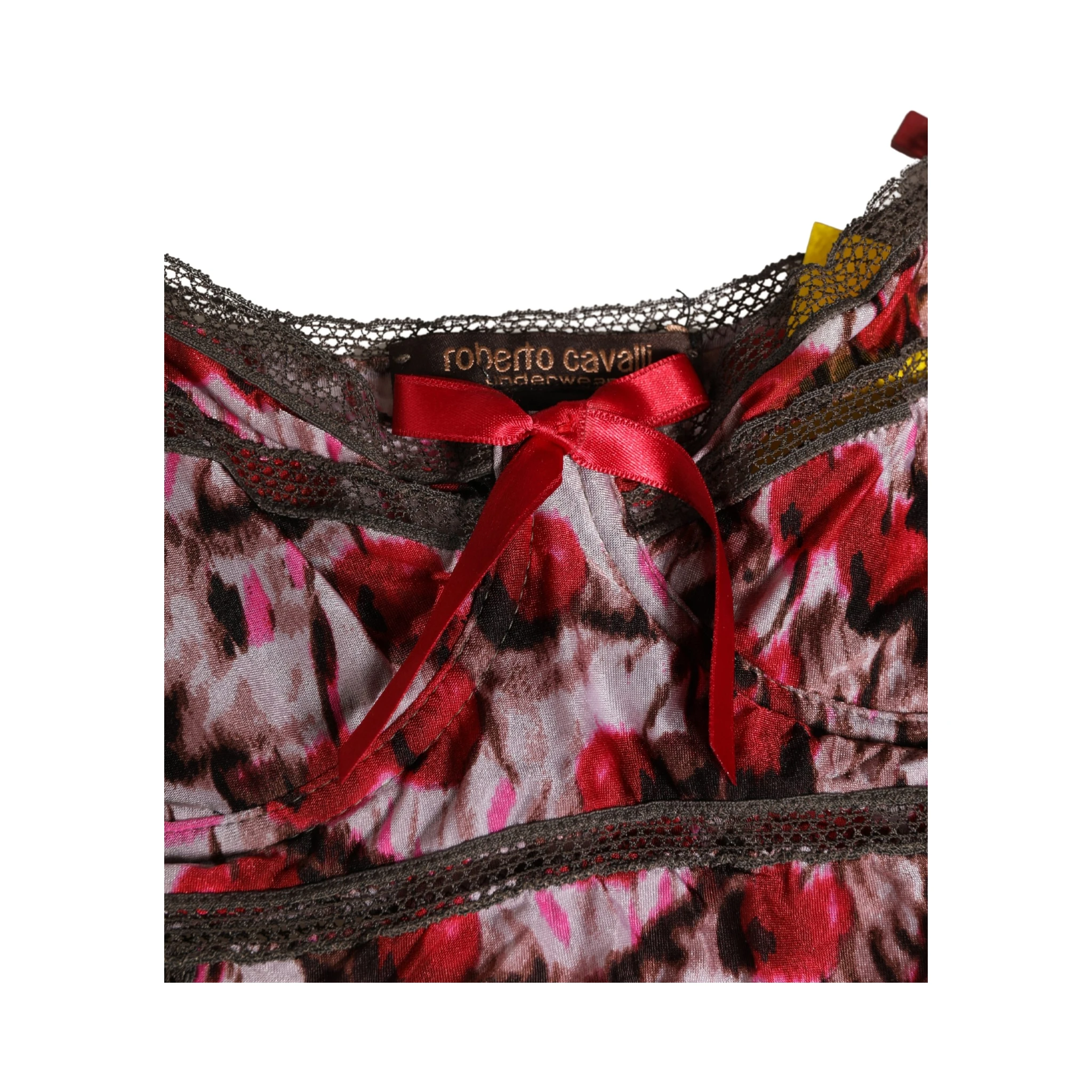 Multicolor CherryPrint Lace Bodysuit Underwear