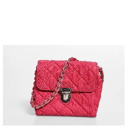 Prada Pink Quilted Tessuto Impuntu Nylon Flap Crossbody Bag