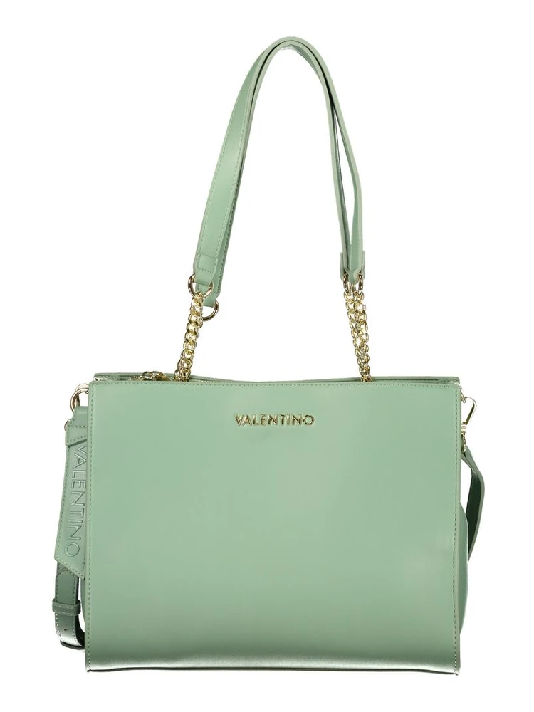 Verde Poliuretano Women's Bag with Compartments and Pockets
