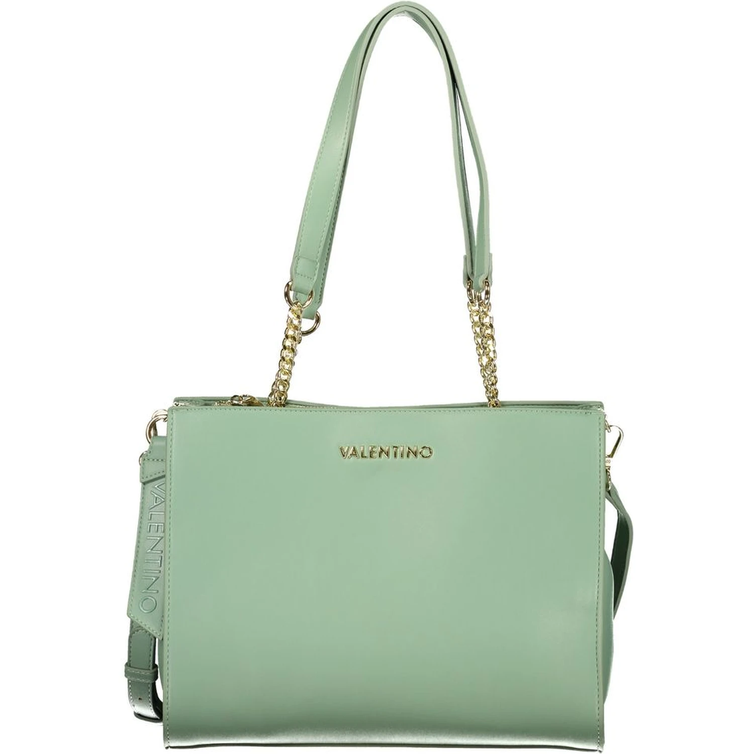 Verde Poliuretano Women's Bag with Compartments and Pockets