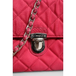 Prada Pink Quilted Tessuto Impuntu Nylon Flap Crossbody Bag