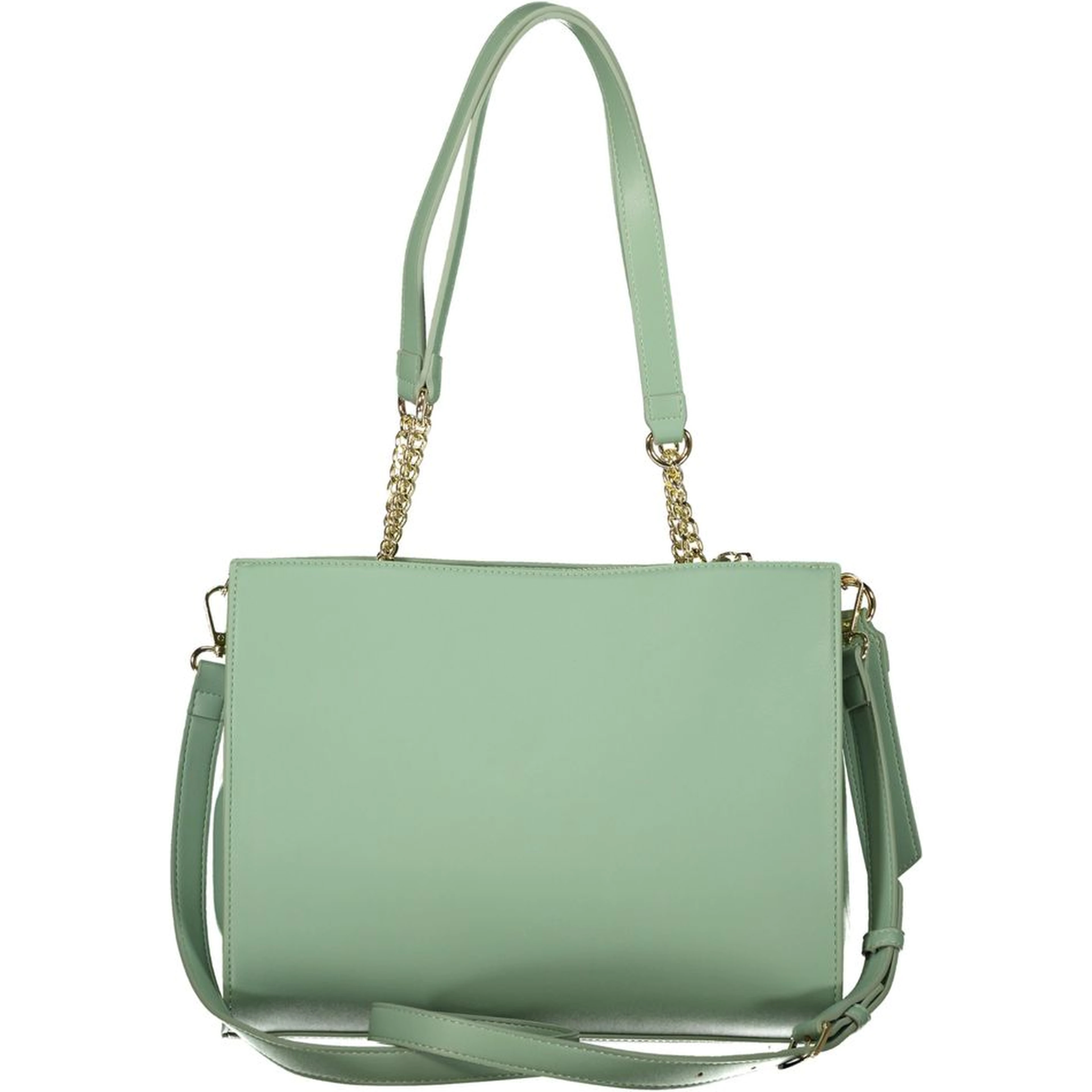 Verde Poliuretano Women's Bag with Compartments and Pockets