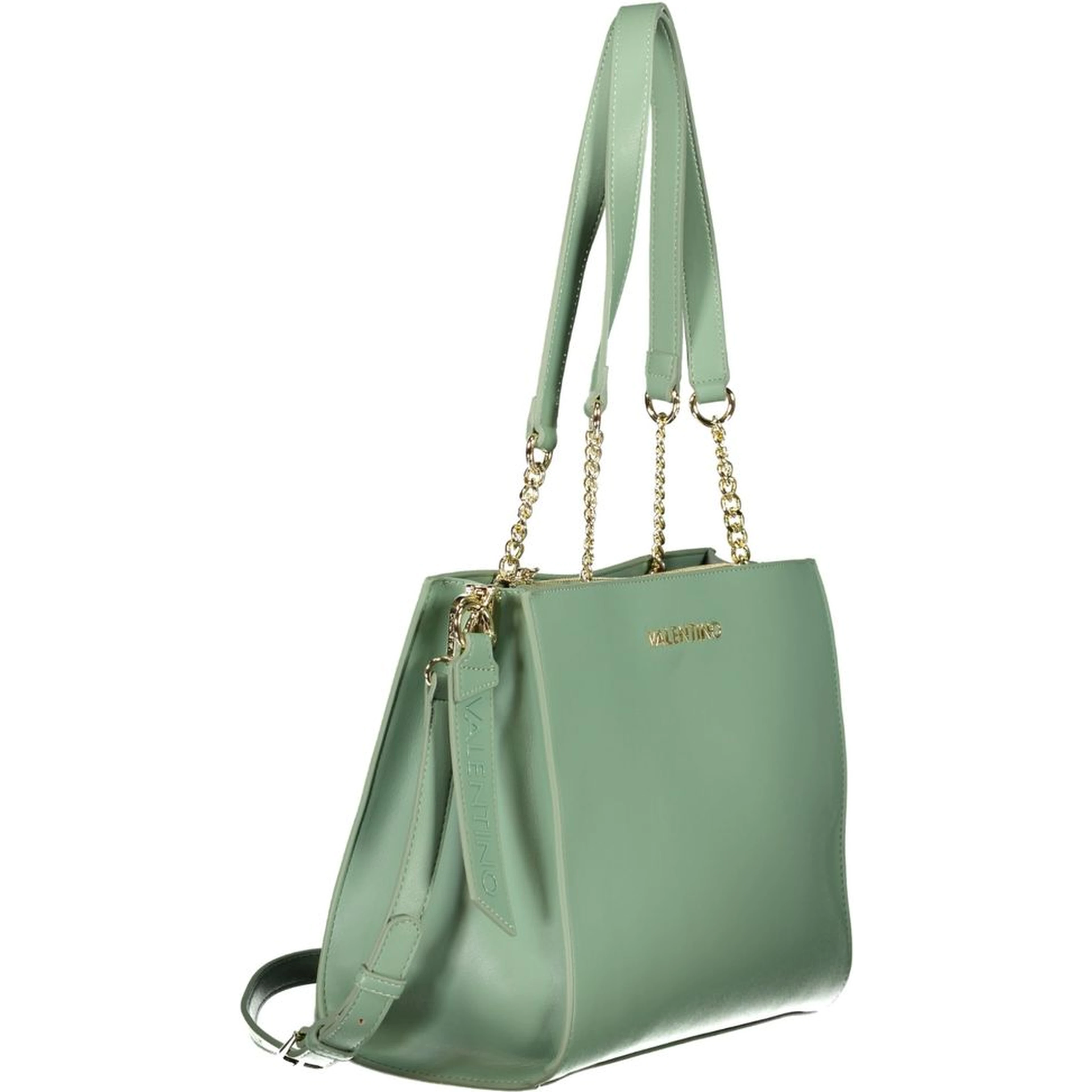 Verde Poliuretano Women's Bag with Compartments and Pockets