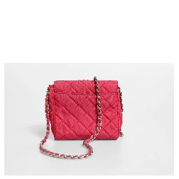 Prada Pink Quilted Tessuto Impuntu Nylon Flap Crossbody Bag