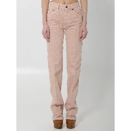 Straight leg jeans in denim