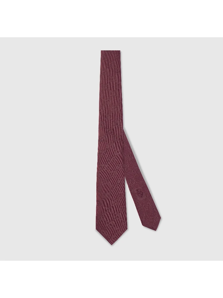 Cotton and silk GG tie