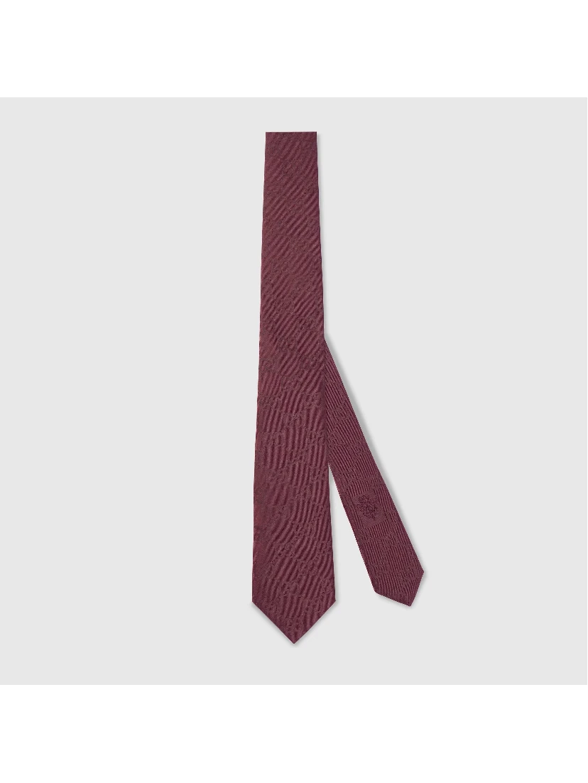 Cotton and silk GG tie