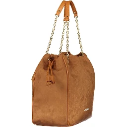Brown Polyurethane Womens Bag
