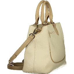 Beige Polyurethane Female Bag