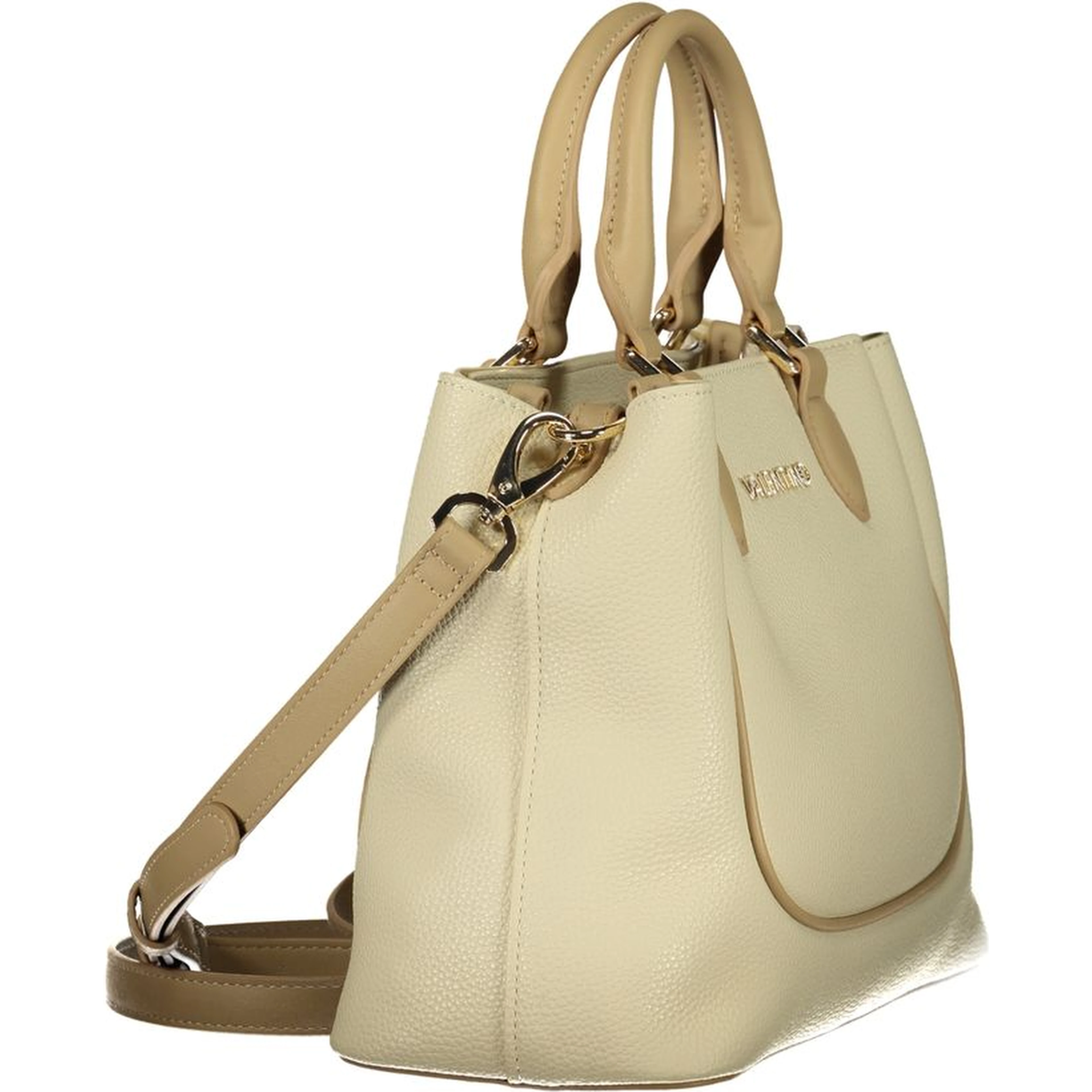 Beige Polyurethane Female Bag