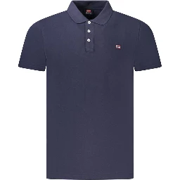Blue Cotton Men's Polo
