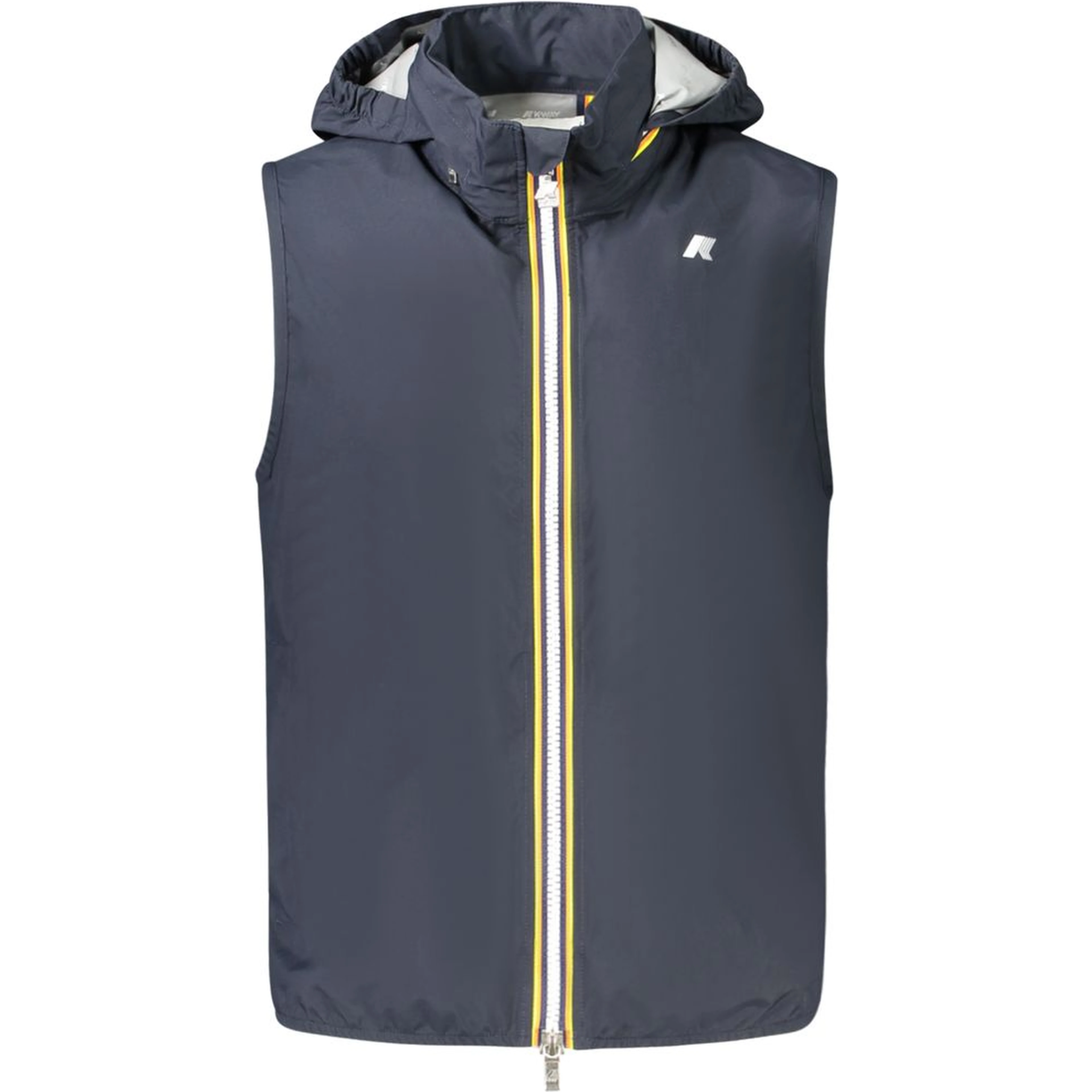 Blue Polyester Men Sleeveless Jacket