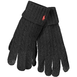 Black Wool Men's Glove