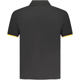 Black Cotton Men's Polo