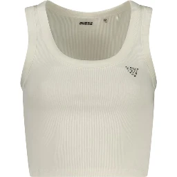 Bianco Viscose Woman Tanktop