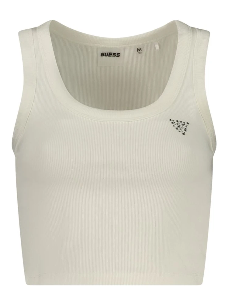 Bianco Viscose Woman Tanktop