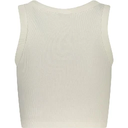 Bianco Viscose Woman Tanktop