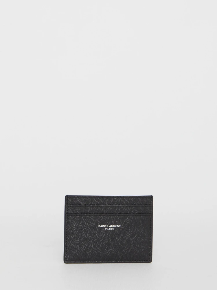 Black leather cardholder