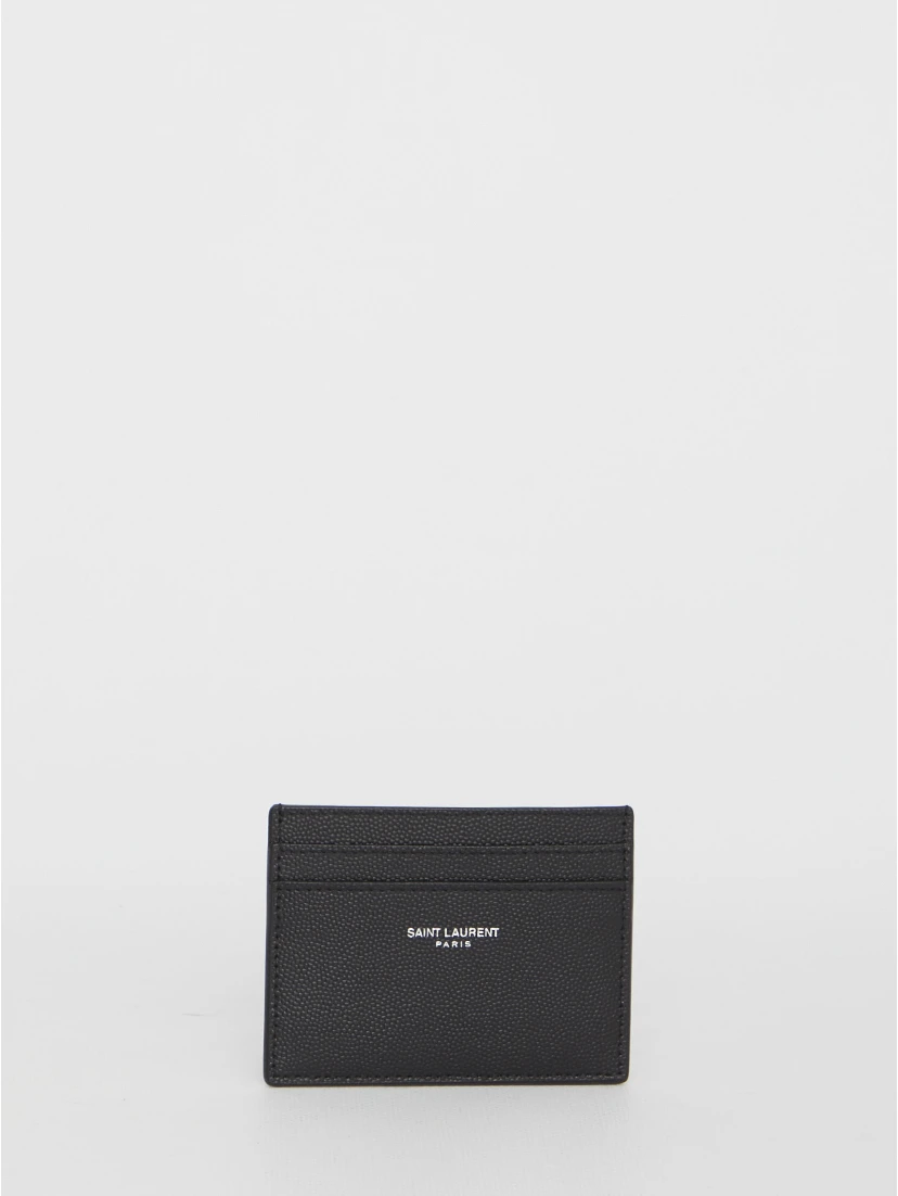 Black leather cardholder