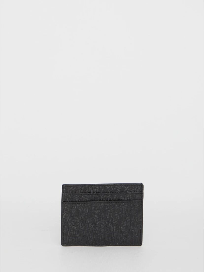 Black leather cardholder