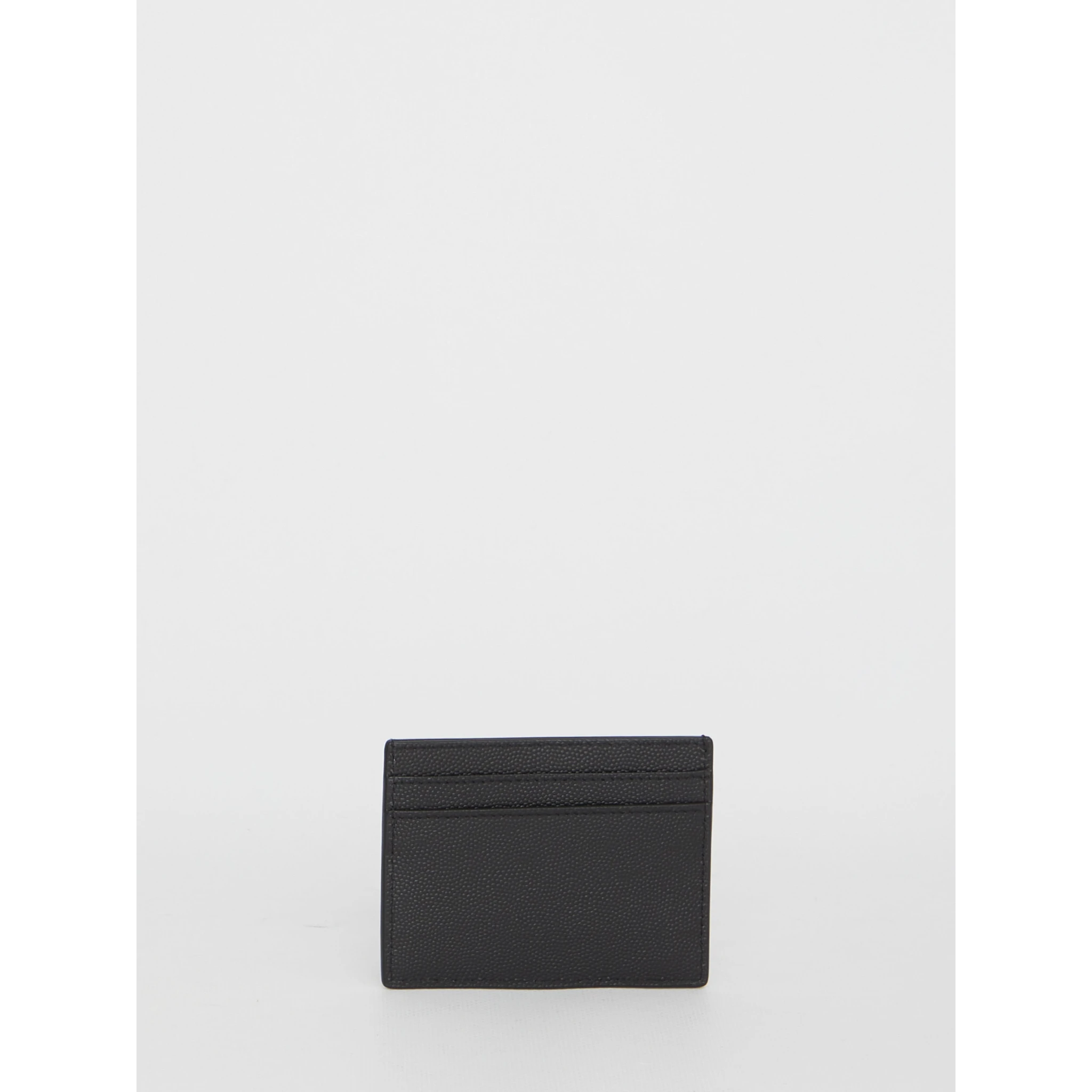 Black leather cardholder