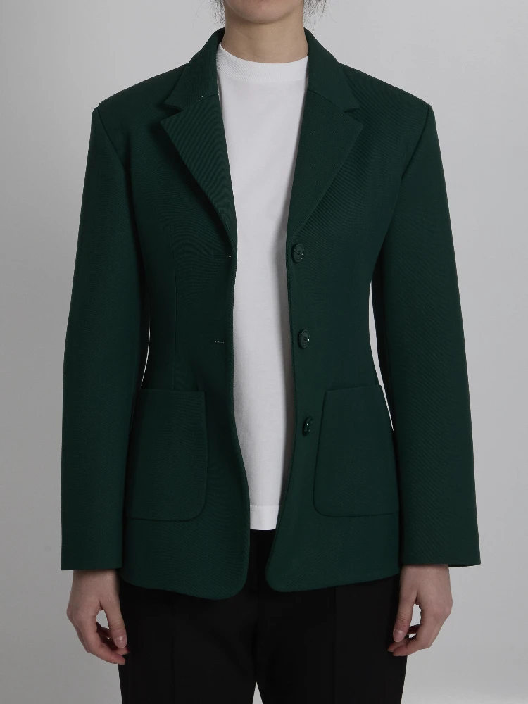 Green wool jacket