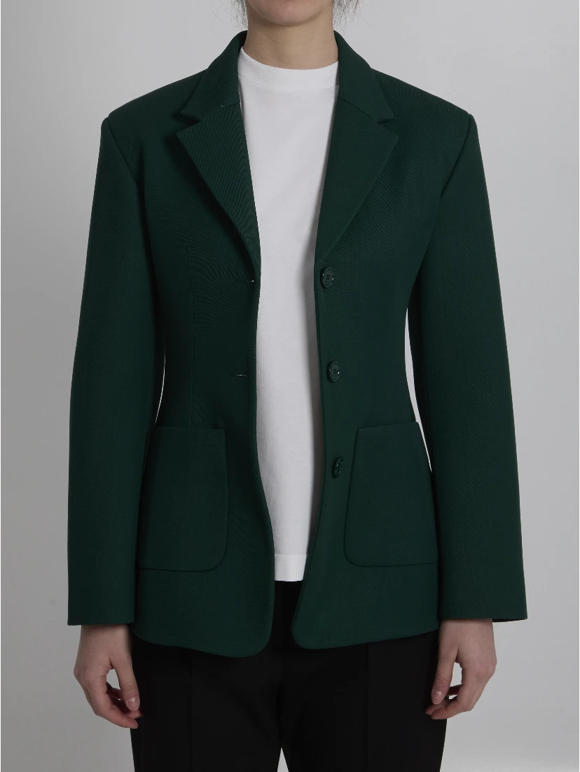 Green wool jacket