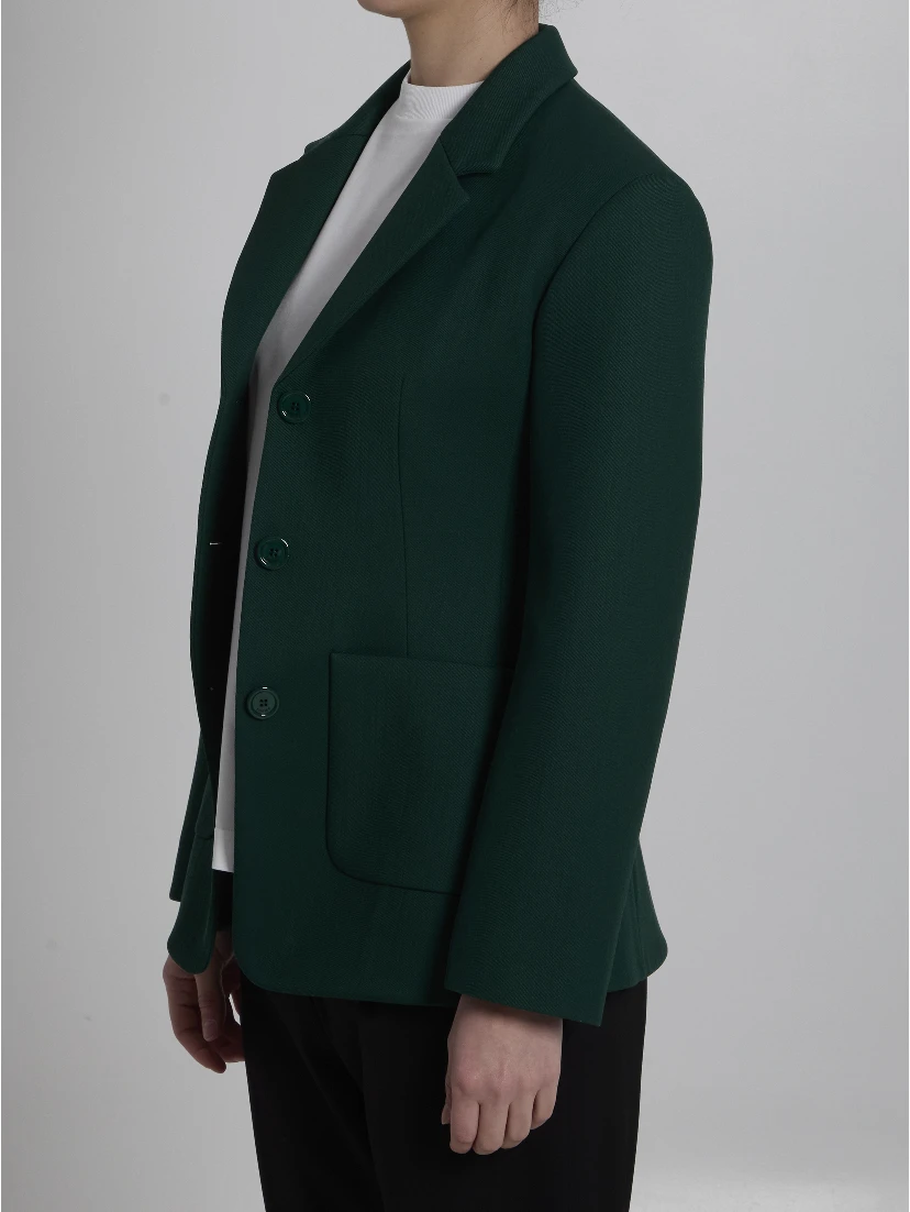 Green wool jacket