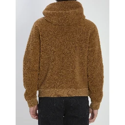 Hooded leather jacket