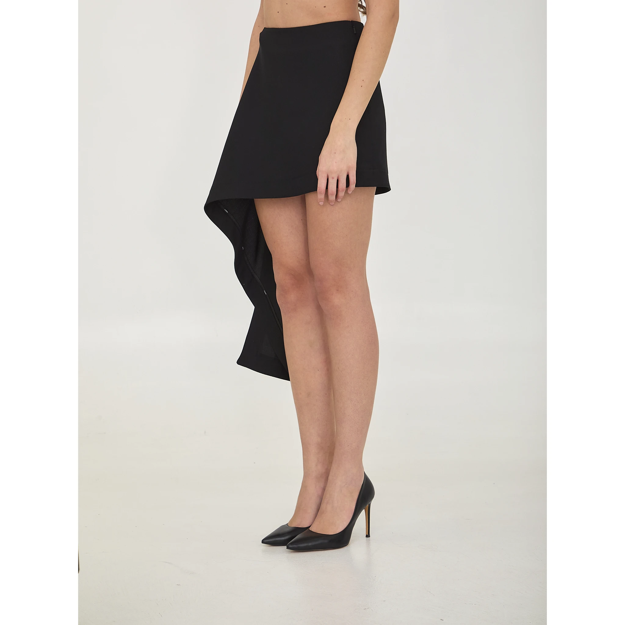 Mini draped skirt