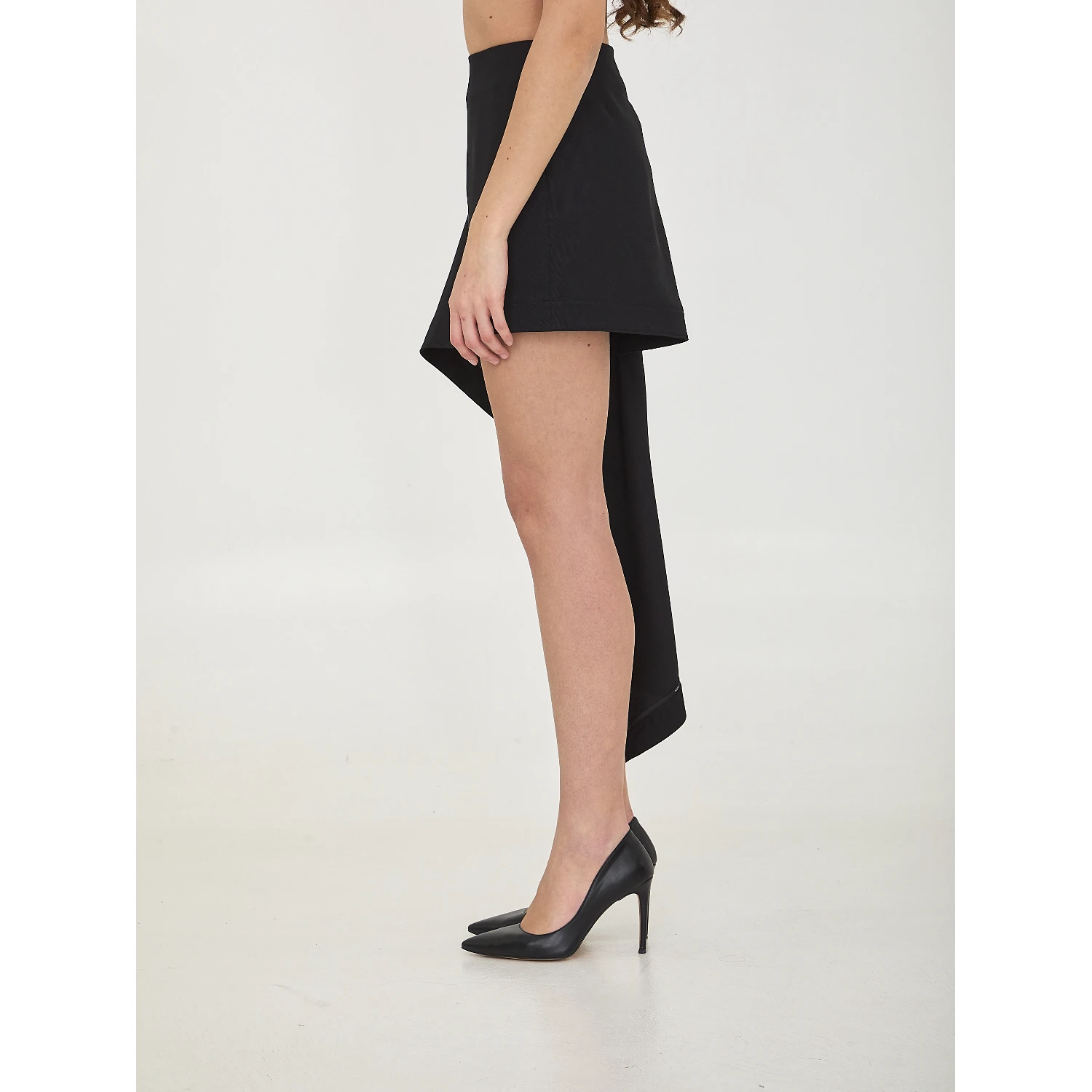 Mini draped skirt