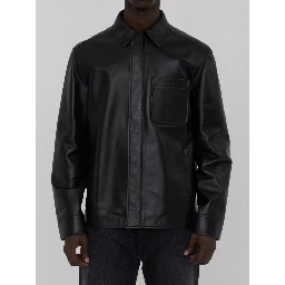 Overshirt in lambskin nappa