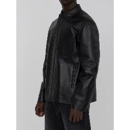 Overshirt in lambskin nappa